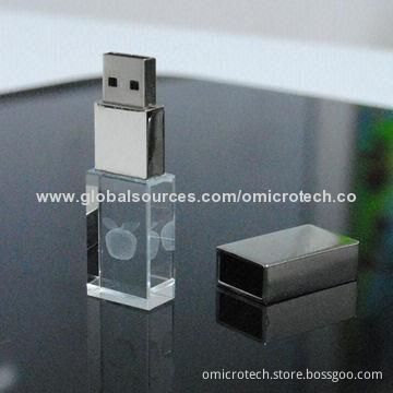 Newest Crystal USB Flash Disk, 1 to 32GB Capacity